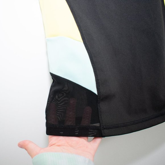 New York and Company Racerback Tank Top Blue and Yellow Color block size Large - Picture 2 of 4